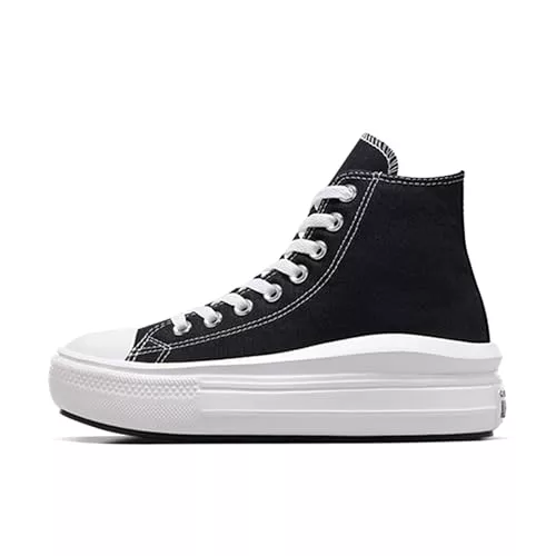Converse 568497C wmns Platform Move Hi Col. Nero Bianco Nero Bianco/38