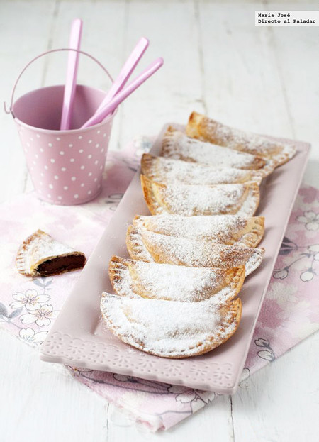 Empanadillas de crema de cacao y avellanas. Receta