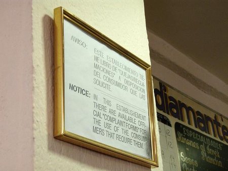 Los libros de reclamaciones son obligatorios en los establecimientos al público