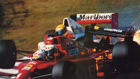 Senna Prost Suzuka 1990