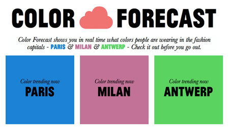 ¿No sabes qué ponerte? Descubre el color que es tendencia en tu ciudad con Color Forecast