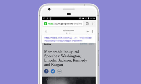 Google mejora las Páginas Móviles Aceleradas (AMP), ahora podras ver y compartir el enlace original