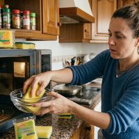 Meter un estropajo en el microondas: de idea genial a catástrofe en la cocina solo hay un par de pasos 