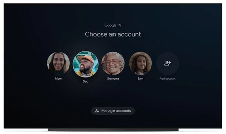 プロフィールごとの Google TV ホーム