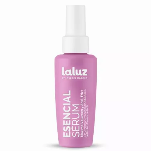 LaLuz by Lourdes Moreno | Esencial Sérum Capilar | Máximo Volumen, Anti-Frizz y Brillo Natural | Protección Invisible para Puntas y Encrespamiento | Con Densinaria, Provitamina B5 y Karité | 150 ml