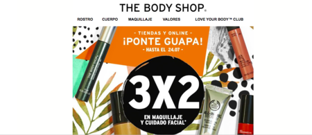 3x2 en maquillaje y cuidado facial de The Body Shop