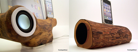 Conecta tu iPhone, iPad o iPod a un tronco de madera con RockAppleWood y hazlo sonar