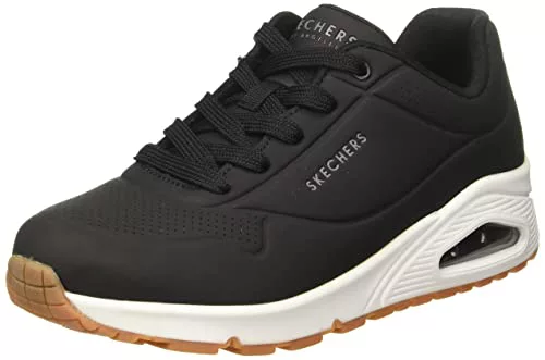 Skechers Uno, Zapatillas Mujer, Black Durabuck