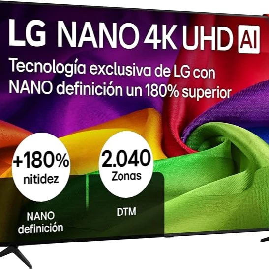Televisión 190,5 cm (75") NANOCELL LG 75NU8506LA, 4K, Dolby digital plus, WebOS, Bluetooth 5.3, USB, 3HDMI, 60Hz