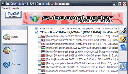 Subdownloader, un cliente de OpenSubtitles para el escritorio