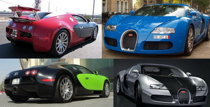 La variedad cromática del Bugatti Veyron