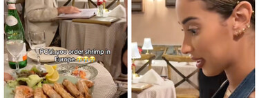 Esta es la cara de una guiri cuando le sirven unas gambas con cabeza: el choque cultural es no conocer lo que comes 
