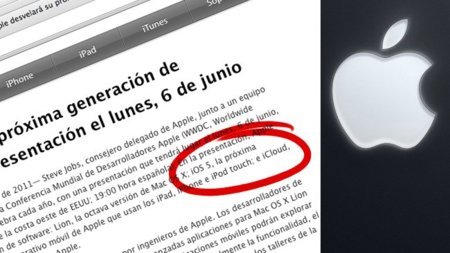 El infierno se ha congelado, Apple adelantando sorpresas en sus notas de prensa