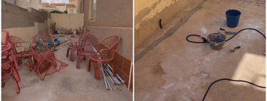 Una pareja convierte su patio feo y desnivelado en un rincón encantador para el verano en solo una semana