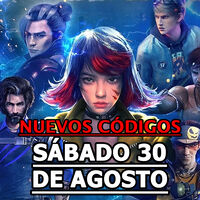 Free Fire MAX, códigos gratuitos para el Sábado 30 de agosto 
