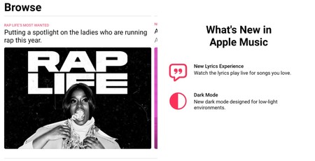 La beta de Apple Music para Android trae el modo oscuro y lyrics en tiempo real