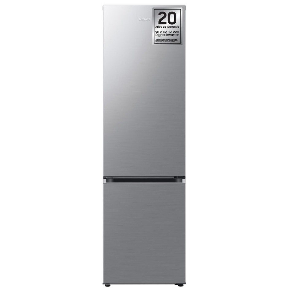 Bespoke Silver 390L Combi Refrigerator Energy Classification C with Smart AI - RB38C600CS9