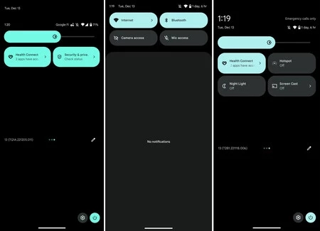 Androidのクイック設定