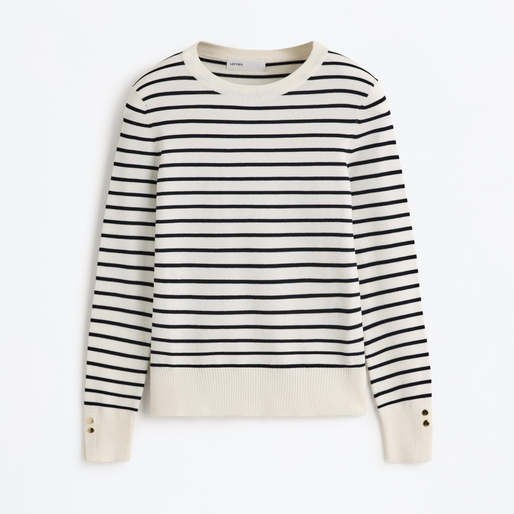 Jersey cuello redondo botones