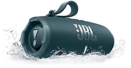 JBL Charge 6, Altavoz Bluetooth portátil inalámbrico, 28h de batería, Resistencia al Agua IP68, a Prueba de Polvo y caídas, Sonido Pro con AI Sound Boost, Compatible con Auracast, Azul