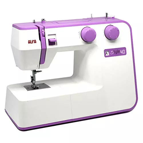ALFA Máquina de Coser, Style 40, Morada, Accesorios Incluidos