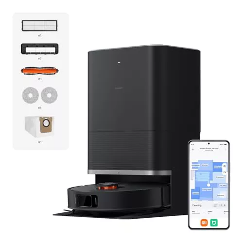 XIAOMI Robot Vacuum X20 MAX - Robot Aspirador y fregasuelos con Sistema Inteligente de navegación láser (LDS), succión de 8000 Pa, rutas de Limpieza en Zigzag, Negro (Versión ES)