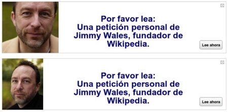 La imagen de la semana: Jimmy Wales pide tu apoyo para la Wikipedia