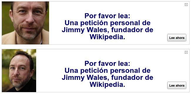 La imagen de la semana: Jimmy Wales pide tu apoyo para la Wikipedia
