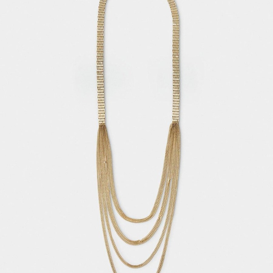 Parfois - Collar largo con múltiples cadenas.