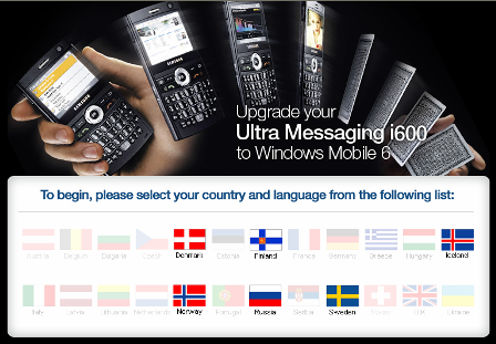 Samsung i600: ¿No hay actualización a WM6 para España?