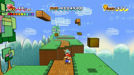 Super Paper Mario gameplay