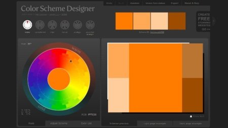 Encuentra la mejor combinación de colores con Color Scheme Designer