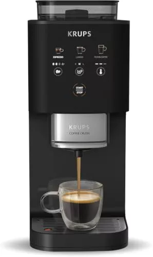 KRUPS Coffee Crush, Cafetera automática, Café en Grano y Molido, 15 Bares