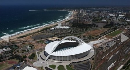 El estadio Moses Mabhida de Sudáfrica (Durban Stadium)