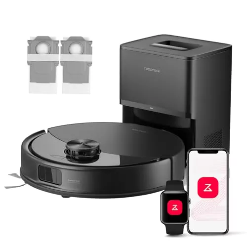 roborock Q10 S5+ Set Robot Aspirador y Fregasuelo 2 en 1 de 10000 Pa, Doble Sistema Antienredos, Obstacle Avoidance, 7 Weeks Self-Emptying, Navegación PreciSense LiDAR, Control por App, Negro