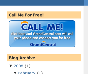 WebCall de GrandCentral