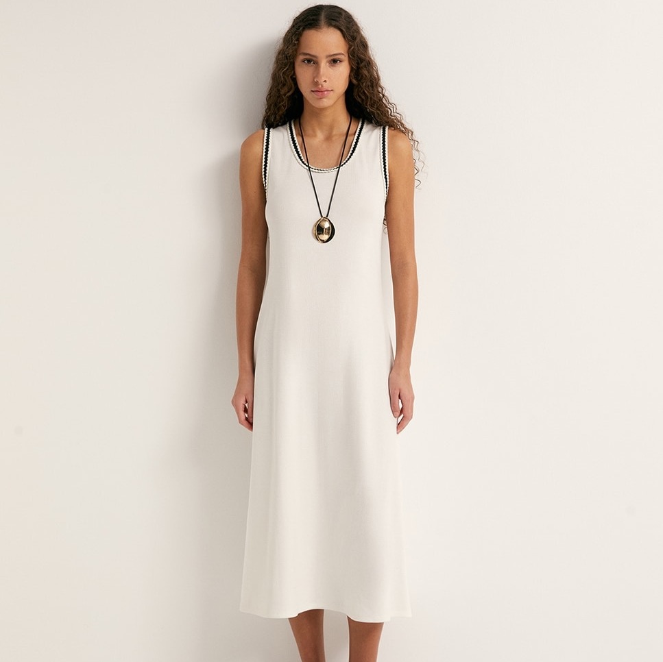 Vestido midi blanco Sfera