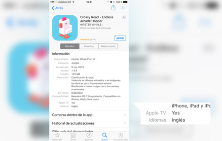La App Store ahora indica si una aplicación también está disponible para Apple TV