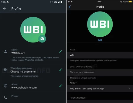 WhatsAppのユーザー名