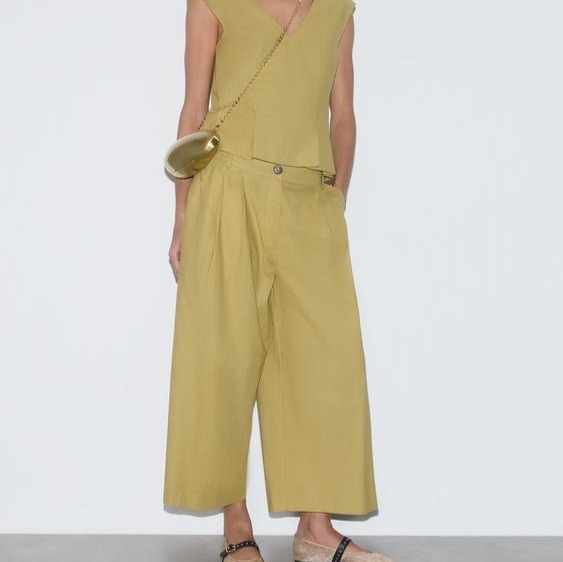 Pantalón culotte rústico

