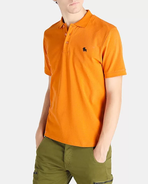 POLO PIQUÉ DE HOMBRE JACK & JONES NARANJA DE MANGA CORTA