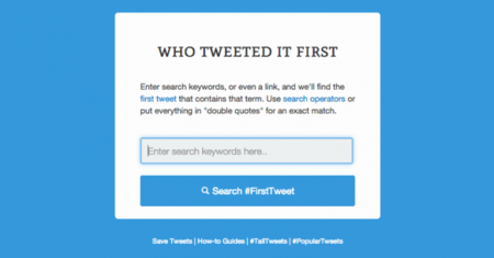 Se acabaron las peleas sobre la fuente: Who Tweeted It First te revela el primer autor de un tuit