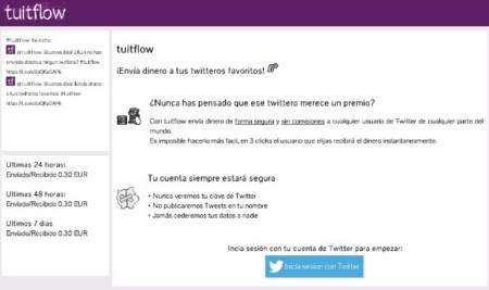 Tuitflow, envía micropagos a cualquier persona usando su cuenta de Twitter