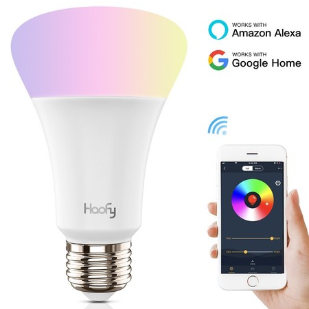 Cupón de descuento de 11 euros en la bombilla wifi inteligente Haofy E27: aplicándolo se queda en 8,99 euros en Amazon