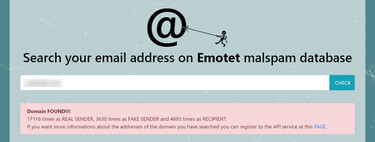 This website allows you to check if your email or domain has been used in Emotet attacks, "the world's most dangerous malware"