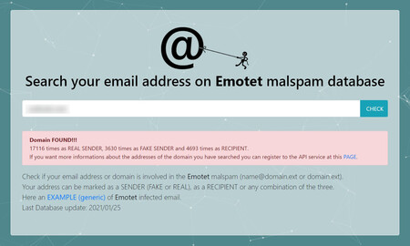 Esta web te permite comprobar si tu correo o dominio ha sido utilizado en ataques de Emotet, "el malware más peligroso del mundo"