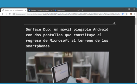 Cómo activar el nuevo modo lectura oculto en Google Chrome, ahora con modo oscuro y opciones de personalización