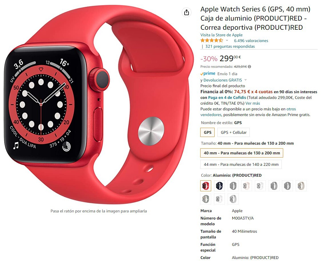 El Apple Watch Series 6 se queda a precio de SE con este chollazo ...