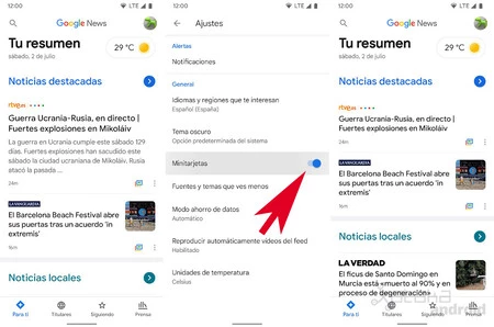 Google ニュース ミニ カード