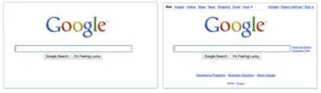 La página de inicio de Google todavía más simple